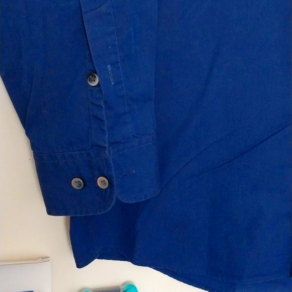 Holt Renfrew Classic Men's Botton-down Shirt 100%cotton sz 15.1/2 R in Dark Blue - Picture 2 of 11